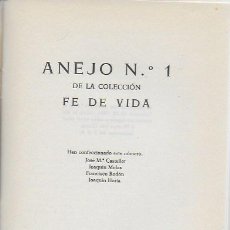 Libros antiguos: EL MAÑANA ANEJO Nº 1 DE LA COLECCIÓN FE DE VIDA. 18X13 CM. 20 P. 400 EJEMPLARES