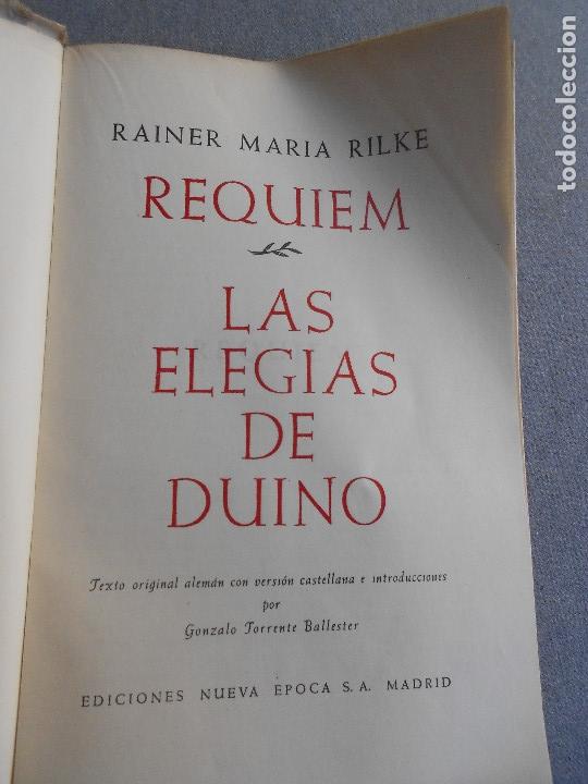 Libros antiguos: REQUIEM. LAS ELEGIAS DE DUINO. - Foto 2