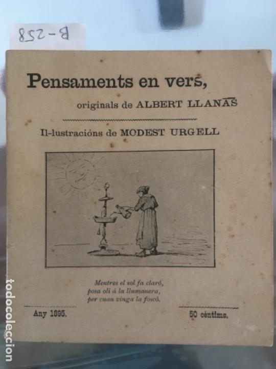 Libros antiguos: PENSAMENTS EN VERS, LLANAS, ALBERT, 1895 - Foto 1