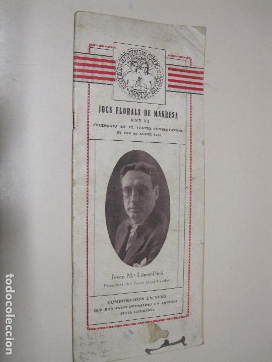 Libros antiguos: Jocs Florals de Manresa. 30 Agost 1930. Composicions en vers que han estat premiades.