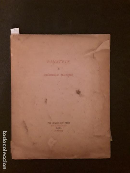 Libros antiguos: MacLeish Archibald. Einstein. The black sun press. - Foto 1