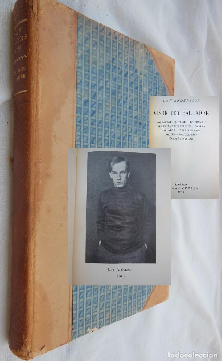 Libros antiguos: VISOR OCH BALLADER. 1934. DAN Andersson