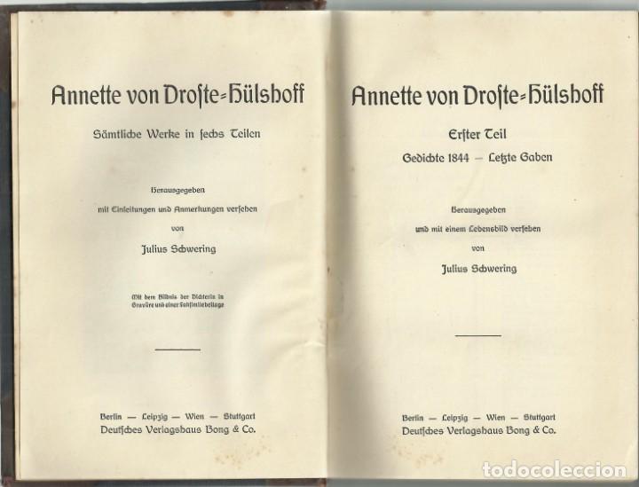 Libros antiguos: Annette von Drofte-H&uuml;lshoff, 1844