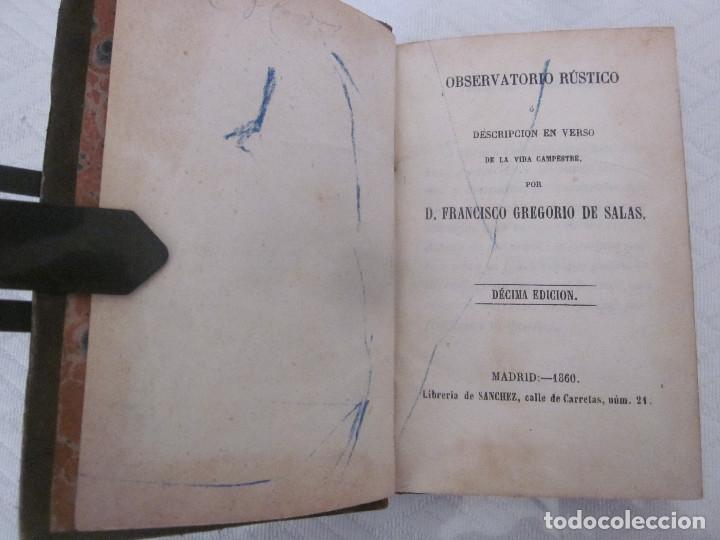 Libros antiguos: OBSERVATORIO R&Uacute;STICO D.FRANCISCO GREGORIO DE SALAS - Foto 4