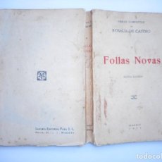 Libros antiguos: ROSALIA DE CASTRO FOLLAS NOVAS Y93790. Lote 402281704