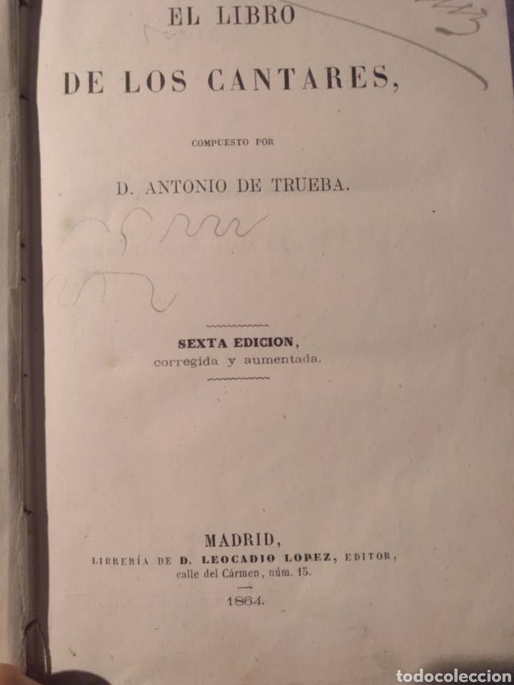 Antiquarische B&uuml;cher: 1864. El libro de los cantares
