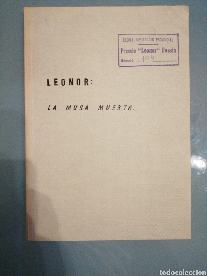 Libros antiguos: Le&oacute;nor :la musa muerta