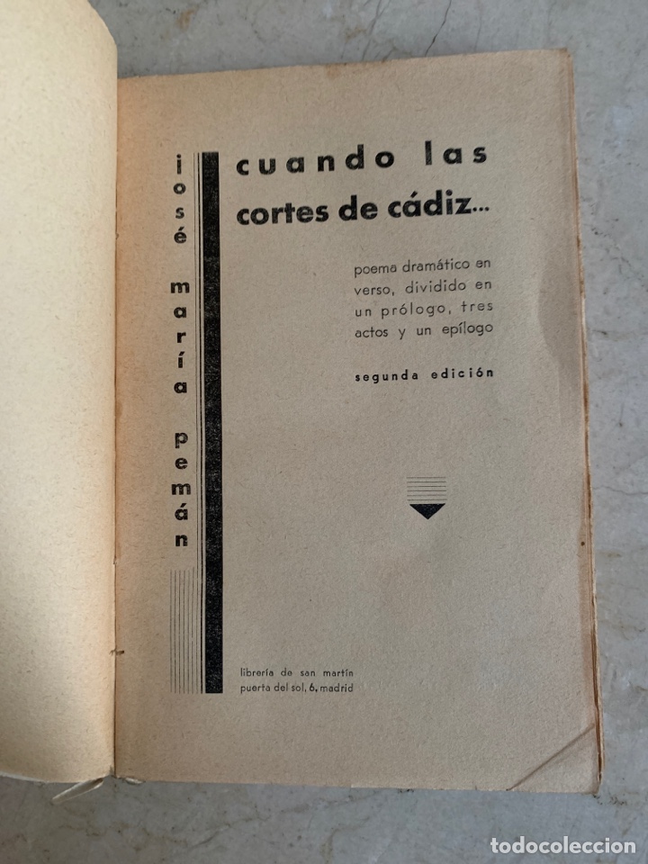 Libros antiguos: Cuando las cortes de C&aacute;diz... (1934) - Foto 2