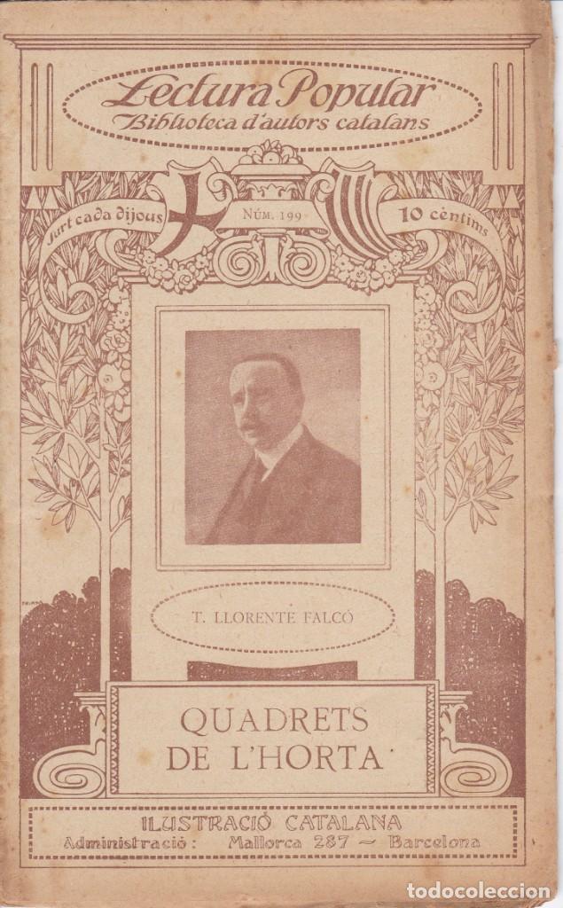 Libros antiguos: N&ordm; 199 T. LLORENTE FALCO - QUADRETS DE L'HORTA ( ILUSTRACIO CATALANA)