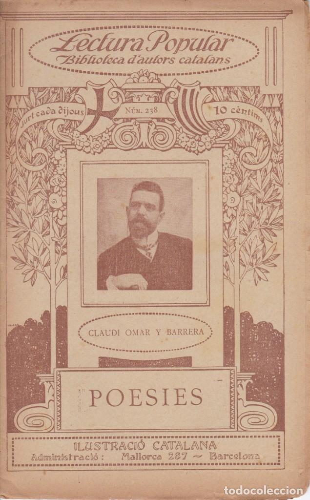 Libros antiguos: N&ordm; 238 CLAUDI OMAR Y BARRERA - POESIES ( ILUSTRACIO CATALANA)