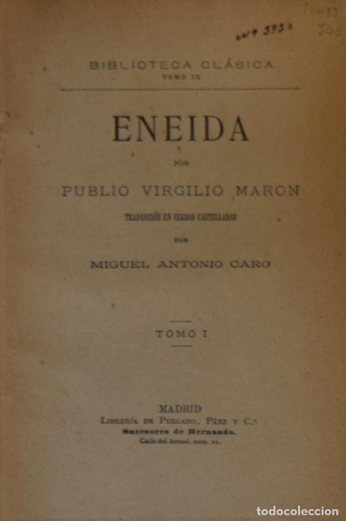 Libros antiguos: ENEIDA - Publio VIRGILO MARON - Foto 1