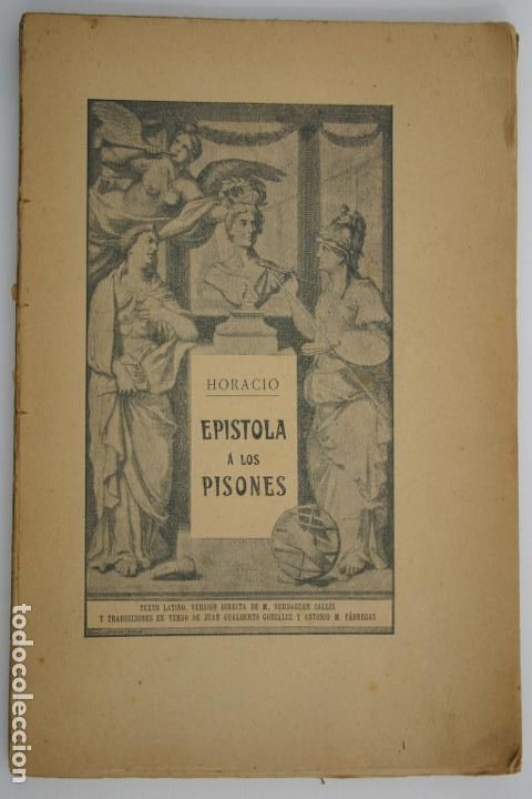 Libros antiguos: Epistola a los pisones - Horacio - Foto 1