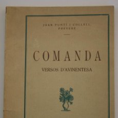 Libros antiguos: COMANDA - J PUNTÍ I COLLELL. Lote 202959408