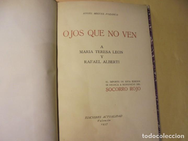 Antiquarische B&uuml;cher: MIGUEL ANGEL POZANCO. OJO QUE NO VEN. 1937. 1&ordf; EDIC&Oacute;N