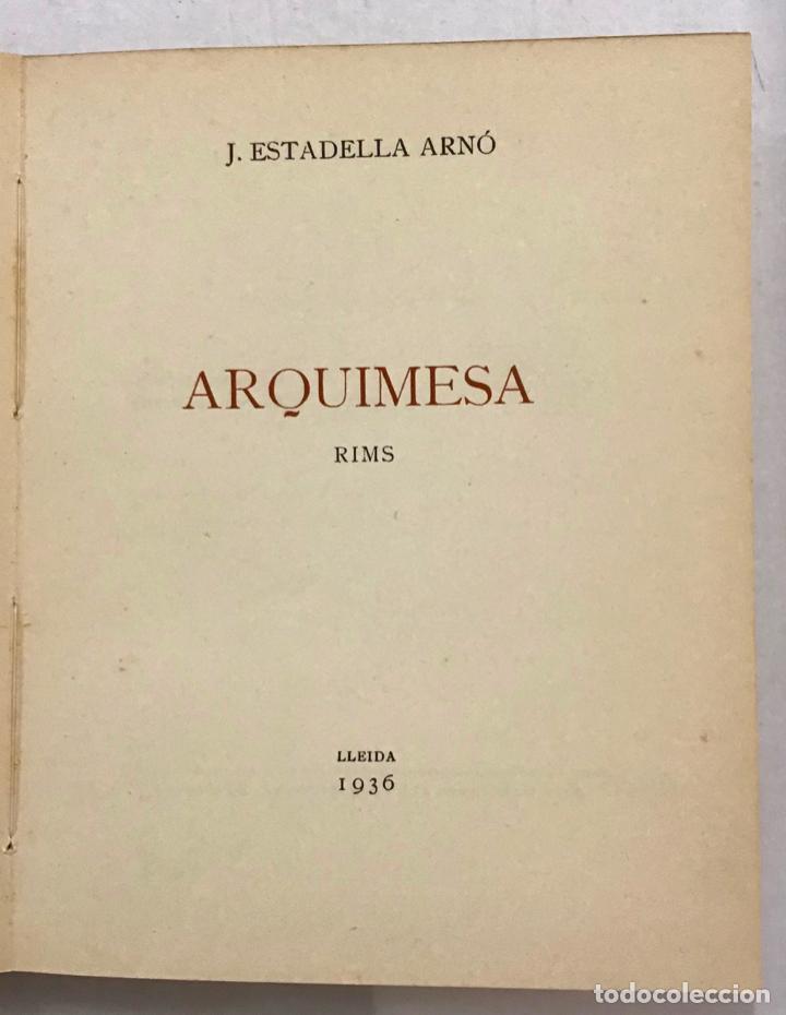 Libros antiguos: ARQUIMESA. Rims. - Foto 2