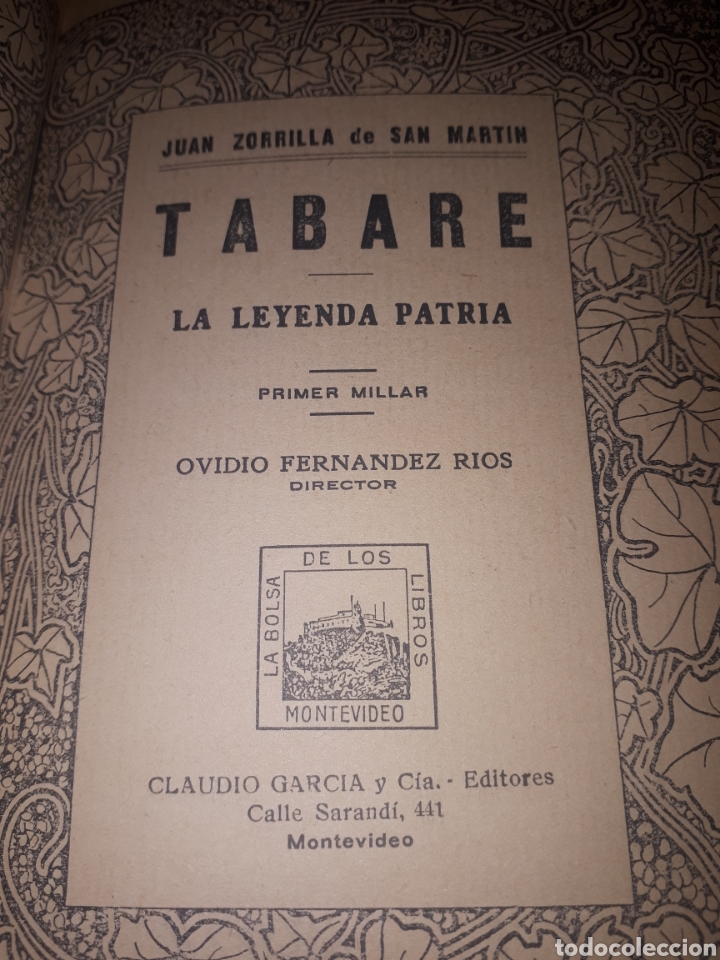 Antiquarische B&uuml;cher: TABAR&Eacute; LA LEYENDA PATRIA PRIMER MILLAR