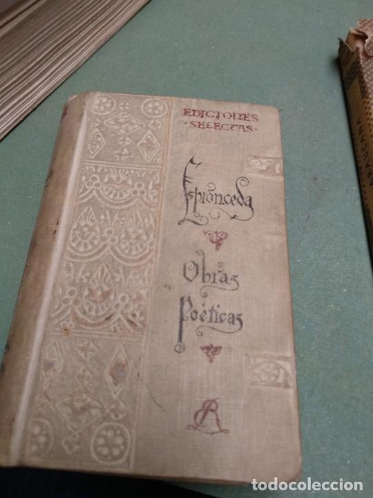 Livros antigos: ESPRONCEDA : OBRAS PO&Eacute;TICAS (SELECTAS RIVADENEYRA, C. 1900)