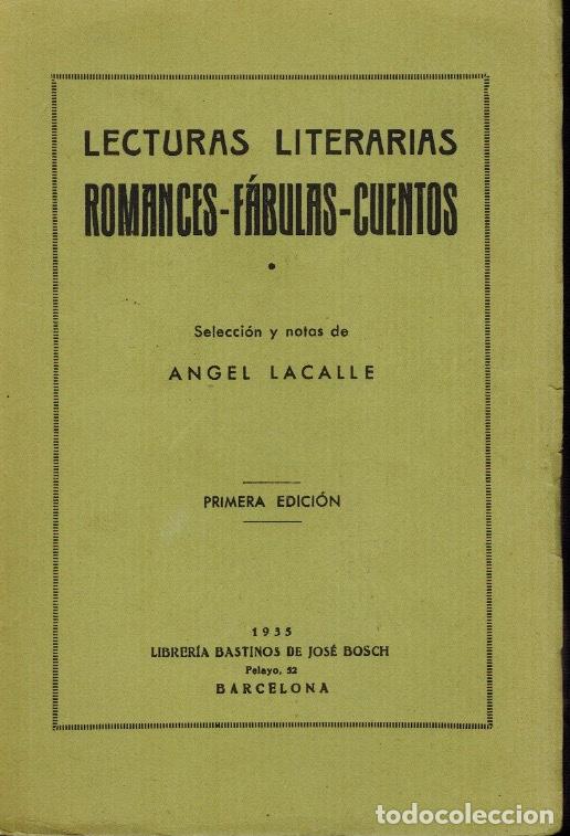 Livros antigos: LECTURAS LITERARIAS