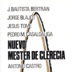 Libros antiguos: NUEVO MESTER DE CLERECIA - FLORENCIO MARTINEZ RUIZ