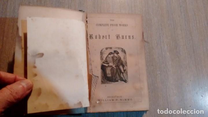 Libros antiguos: ROBERT BURNS - THE COMPLETE PROSE WORKS - Foto 4