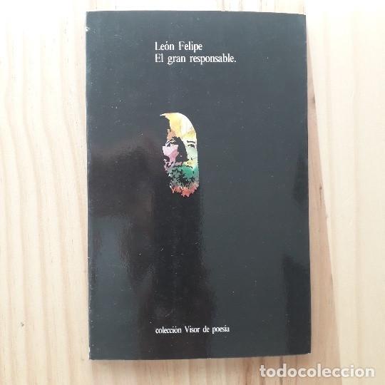 Libros antiguos: EL GRAN RESPONSABLE - LE&Oacute;N FELIPE - Foto 1