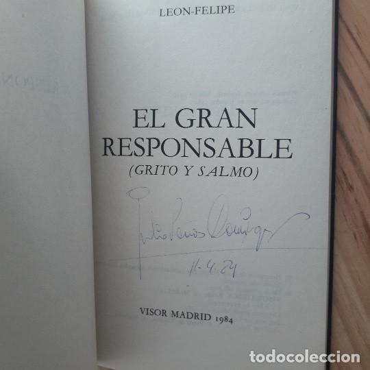 Libros antiguos: EL GRAN RESPONSABLE - LE&Oacute;N FELIPE - Foto 4