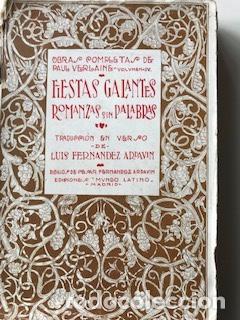 Libros antiguos: FIESTAS GALANTES Y ROMANZAS SIN PALABRAS, PAUL VERLAINE