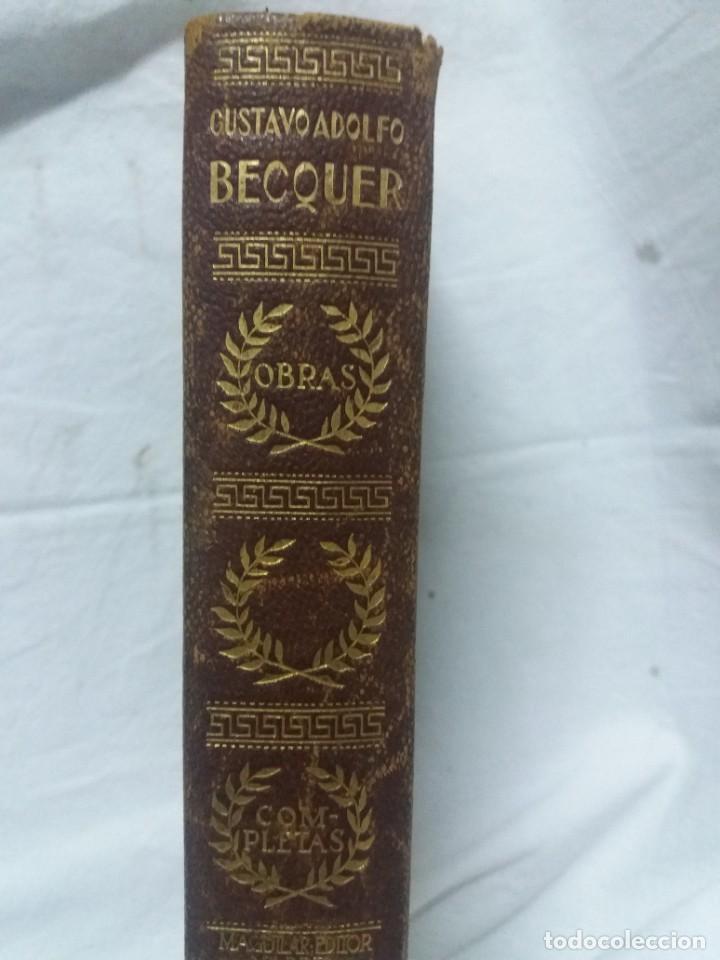 Livros antigos: Obras completas Gustavo Adolfo B&eacute;quer Editorial Aguilar 1934