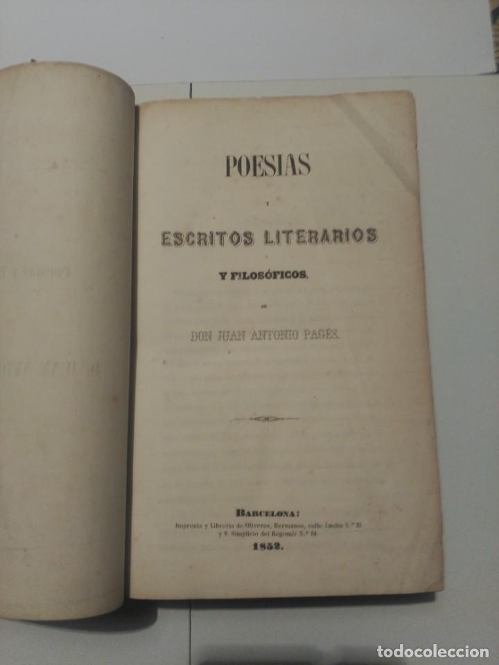 Libros antiguos: Pag&eacute;s Poesias