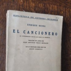 Libros antiguos: EL CANCIONERO, ENRIQUE HEINE. EDITORIAL AMERICA.. Lote 247464650