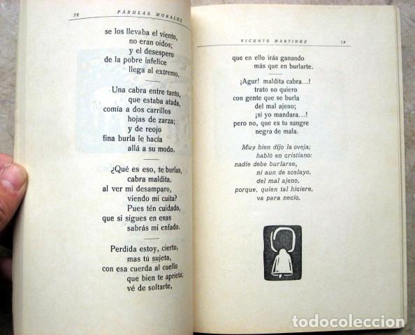 Libros antiguos: F&aacute;bulas morales. V. Mart&iacute;nez - Foto 3