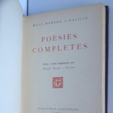 Libros antiguos: MAGÍ MORERA I GALICIA - POESIES. Lote 276480883
