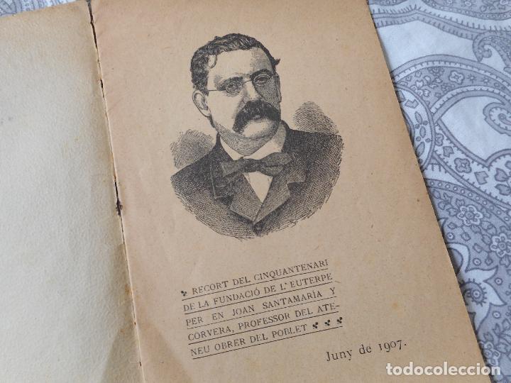 Libros antiguos: JOAN SANTAMARIA CORVERA.CLAVE Y SU OBRA.CANT EPICH.FUNDACION DE L'EUTERPE.1907