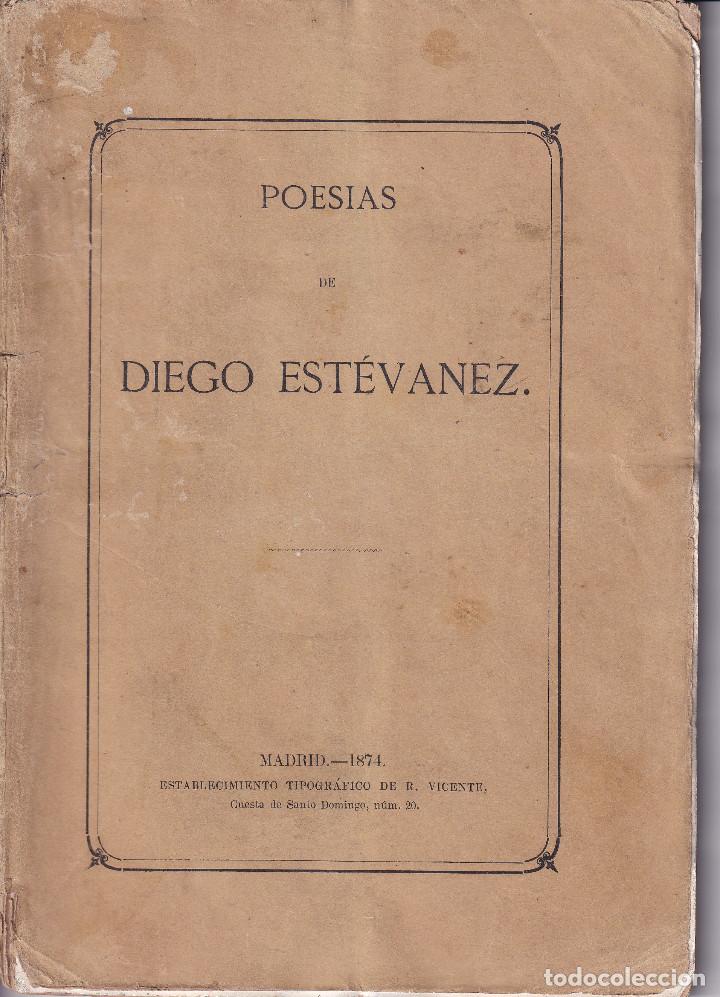 Libros antiguos: TENERIFE -POESIAS DE DIEGO ESTEVANEZ - 1874