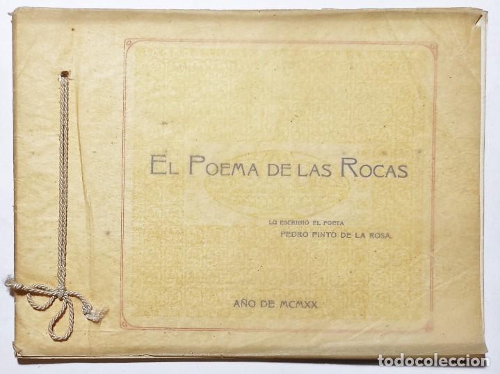 Libros antiguos: PEDRO PINTO DE LA ROSA. EL POEMA DE LAS ROCAS. 1920. DEDICADO AUTOR. CANARIAS.