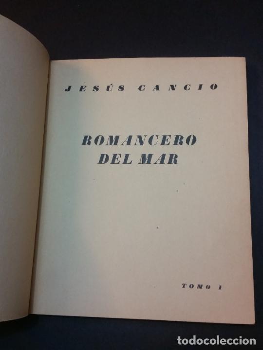 Libros antiguos: 1930 - JESÚS CANCIO. Romancero del mar. Dibujos de Ricardo Bernardo - DEDICADO - Foto 3 - 303969698