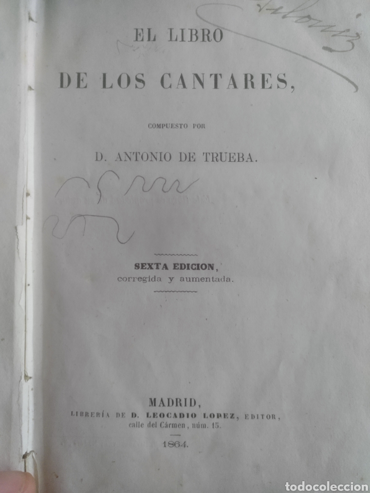 Libros antiguos: 1864. El libro del cantar de los cantares