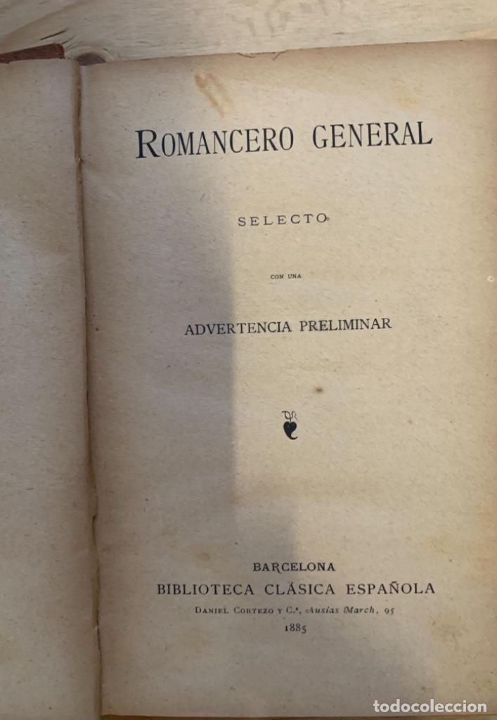 Libros antiguos: Romancero General, Selecto (Bols 10) - Foto 2