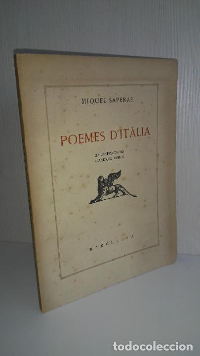 Libros antiguos: Poemes d'It&agrave;lia. Il-lustracions d'Andreu Fonts - 1939 - M.SAPERAS - Numerado y firmado.