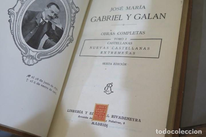 Libros antiguos: Obras completas. Gabriel y Galan - Foto 2