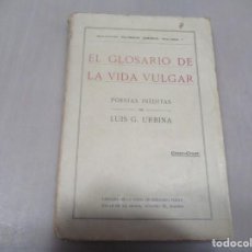 Libros antiguos: LUIS G. URBINA EL GLOSARIO DE LA VIDA VULGAR W11304. Lote 323311903