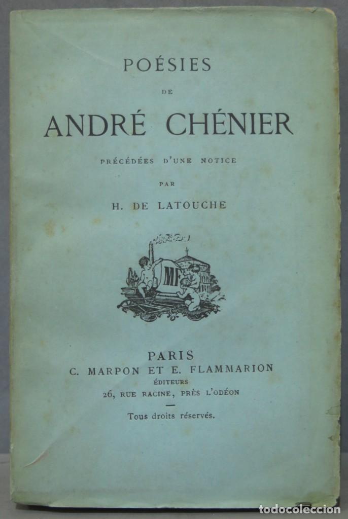 Libros antiguos: POESIES. CHENIER ANDRE - Foto 1