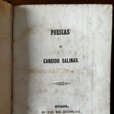 Libros antiguos: POESIAS DE CANDIDO SALINAS. Lote 329348423