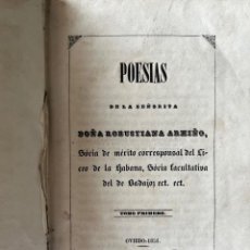 Libros antiguos: POESIAS DE LA SEÑORITA DOÑA ROBUSTIANA ARMIÑO. Lote 329365393