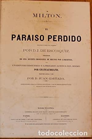 Libros antiguos: Para&iacute;so perdido, de Milton - Foto 1
