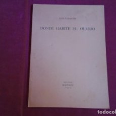Libros antiguos: LUIS CERNUDA/DONDE HABITE EL OLVIDO/EDITORIAL SIGNO,MADRID 1934/1ª EDICION .RARISIMO.. Lote 339913548