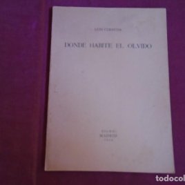 LUIS CERNUDA/DONDE HABITE EL OLVIDO/EDITORIAL SIGNO,MADRID 1934/1ª EDICION .RARISIMO.