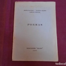 Libros antiguos: POEMAS/JESUS POVEDA-JUSTINO MARIN-CARLOS FENOLL/EDICIONES”SILBO”1936.ORIHUELA/DEDICATORIA.RARO.. Lote 339916143