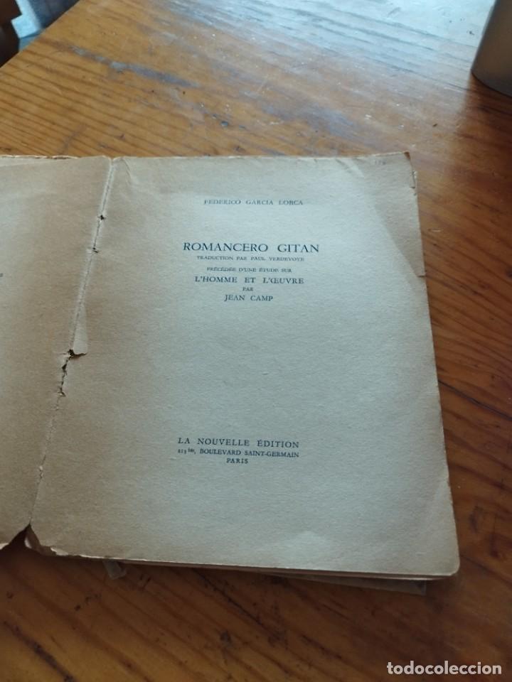 Libros antiguos: Garc&iacute;a Lorca. El Romancero Gitano ( Gitan) en franc&eacute;s. 1944. - Foto 3