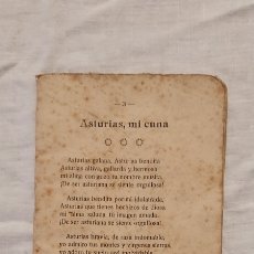 Libros antiguos: ASTURIAS MI CUNA/REMEDANDO A RUBEN .A LA AVENIDA DE RUFO RENDUELES EN SUS DIAS DE LUTO.....LEER